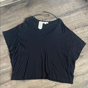 Forever 21 Black Dolman Sleeve Crop T-Shirt